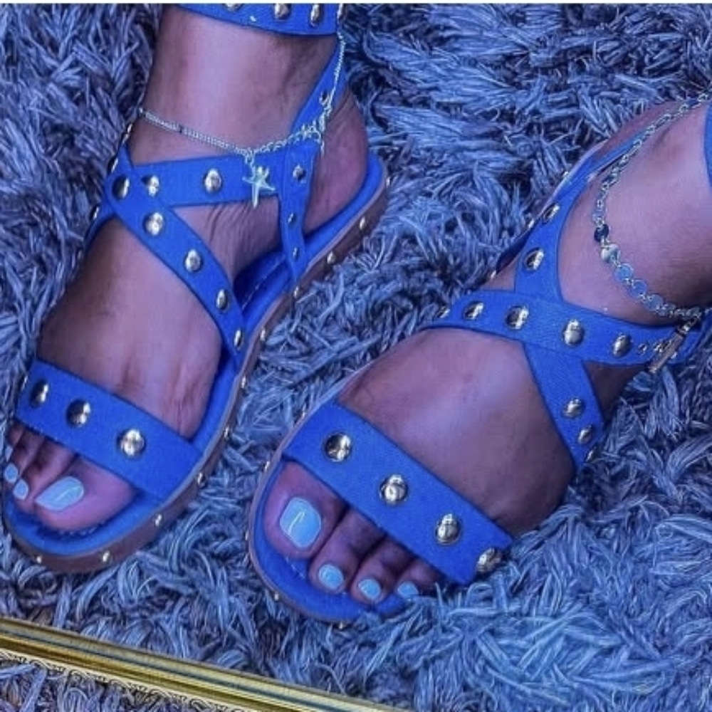 Denim Sandals (Never Worn) - Picture 2 of 5